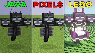 spawn wither java vs pixels vs lego
