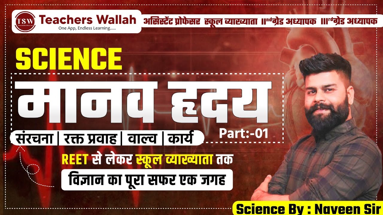 Human Heart | Structure, Blood Circulation, Valves & Function Part 01 | Science by Naveen Sir
