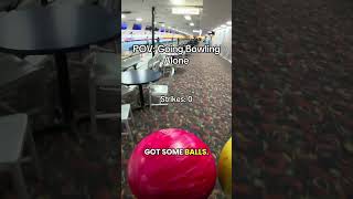 I got 3 strikes! Are you good at bowling? #pov #bowling #vlog #solo #positivevibes #alone #lonely