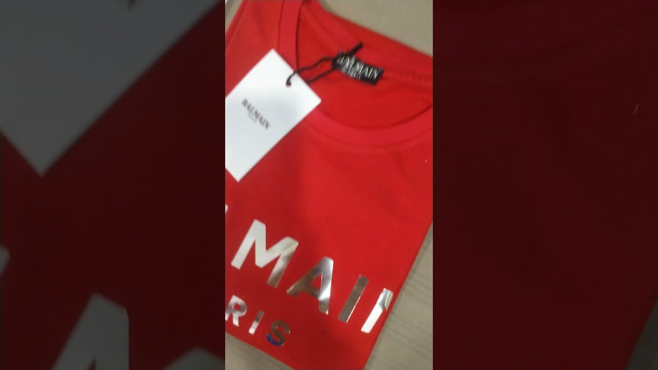 Balmain red tshirt 