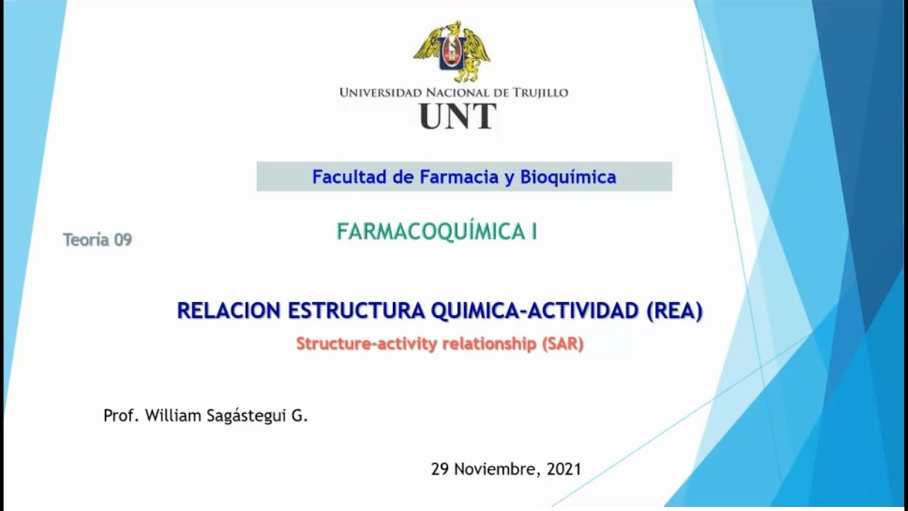 Teoría 09: Relación estructura química – actividad (SAR).