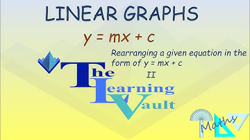 The Learning Vault  - Linear Graphs  - Rearranging to the form y=mx+c   (Part 2)