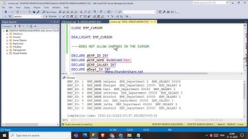 88.FAST-FORWARD CURSOR IN CURSORS IN SQL