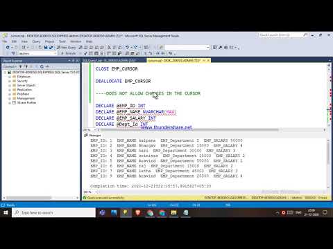 88.FAST-FORWARD CURSOR IN CURSORS IN SQL
