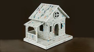 How To Make Newspaper House House Making With Newspaper Best Out Of Waste