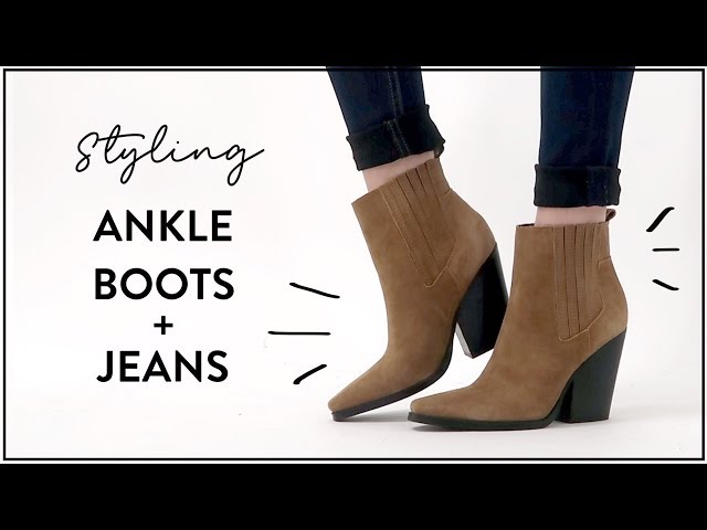 How to Style ANKLE BOOTS and JEANS (Skinny, Flare, Cropped, Straight Jeans) | Miss Louie