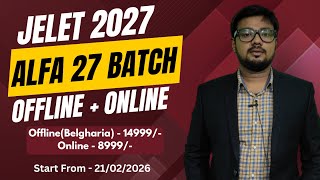 JELET 2027 COURSE | ALFA 27 BATCH | OFFLINE &amp; ONLINE BOTH | BY EASY2LEARNING