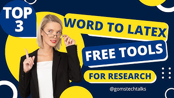 top 3 free tools to convert word to latex format | word to latex converter | free tools | #research