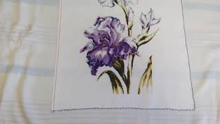 #вышивка Вышивка. Готовая работа.  ИРИСЫ по схеме от Лука С