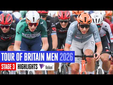 A bold raid and a huge uphill sprint 🔥 Lloyds Tour of Britain Men 2026 Stage 3 Highlights