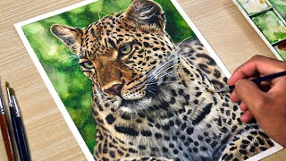 Painting a Realistic Leopard in Watercolor