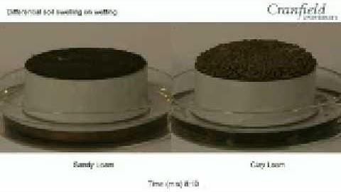 Clay soils swelling on wetting at Cranfield University