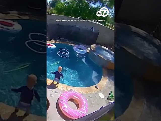 Father saves infant from drowning in California pool class=