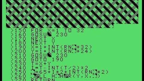 TI-99/4A Threaded Pattern v6 (cross patch, TI BASIC)