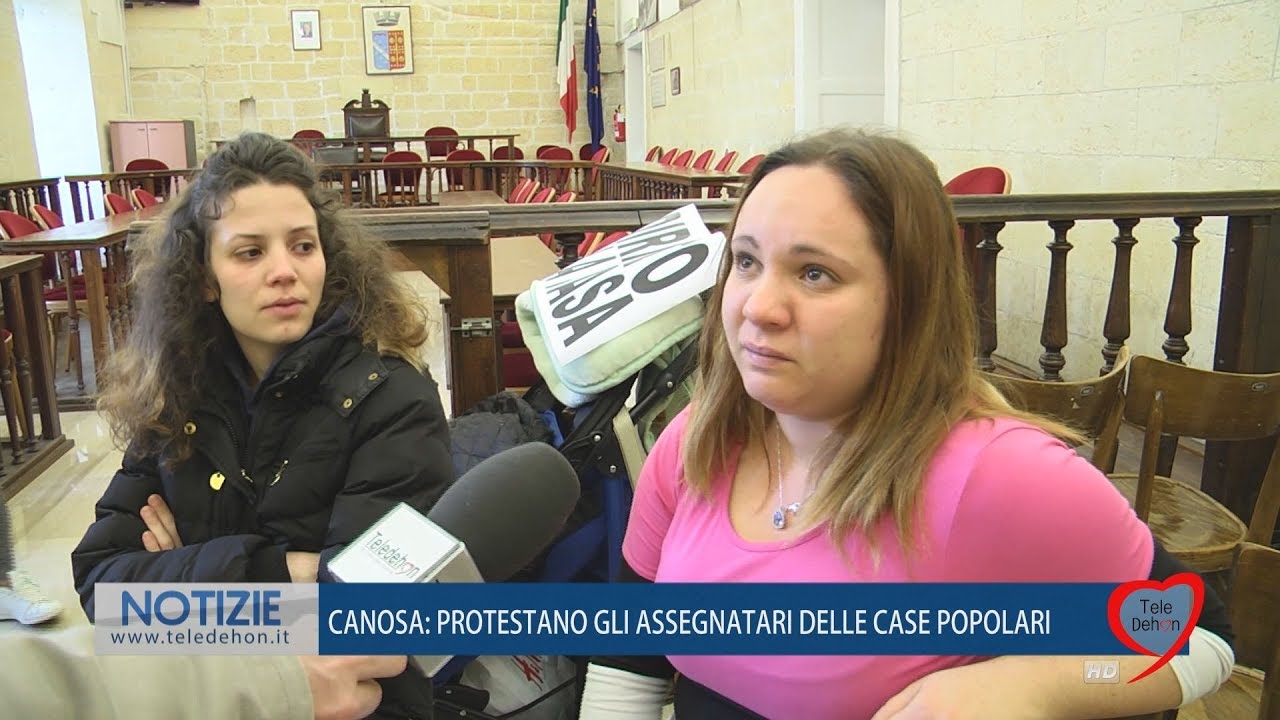 CANOSA: PROTESTANO GLI ASSEGNATARI DELLE CASE POPOLARI