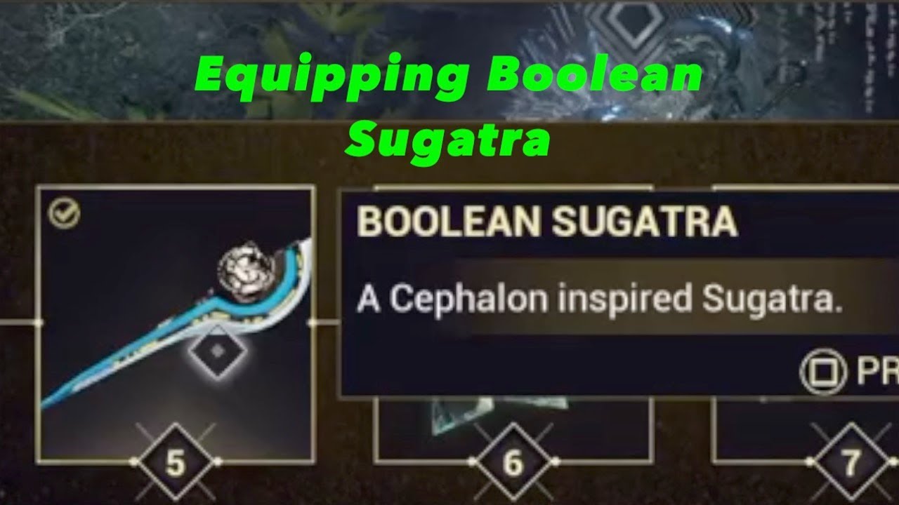 Equipping Boolean Sugatra | Warframe Nightwave 3 Rank 5 Reward | The Glassmaker