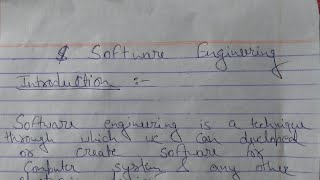 Software Engineering Introduction | BCA, B.Tech B.E. MCA M.Tech