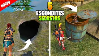 5 NUEVOS* ESCONDITES SUPER SECRETOS EN FREE FIRE - ESCONDITES EN FREE FIRE