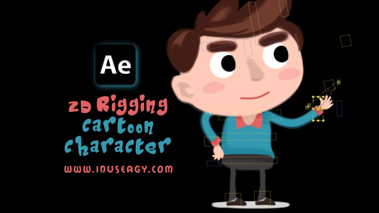2D Cartoon Rigging on After Effect - YouTube