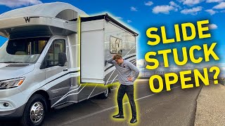 RV Slide Stuck Open? How to diagnose