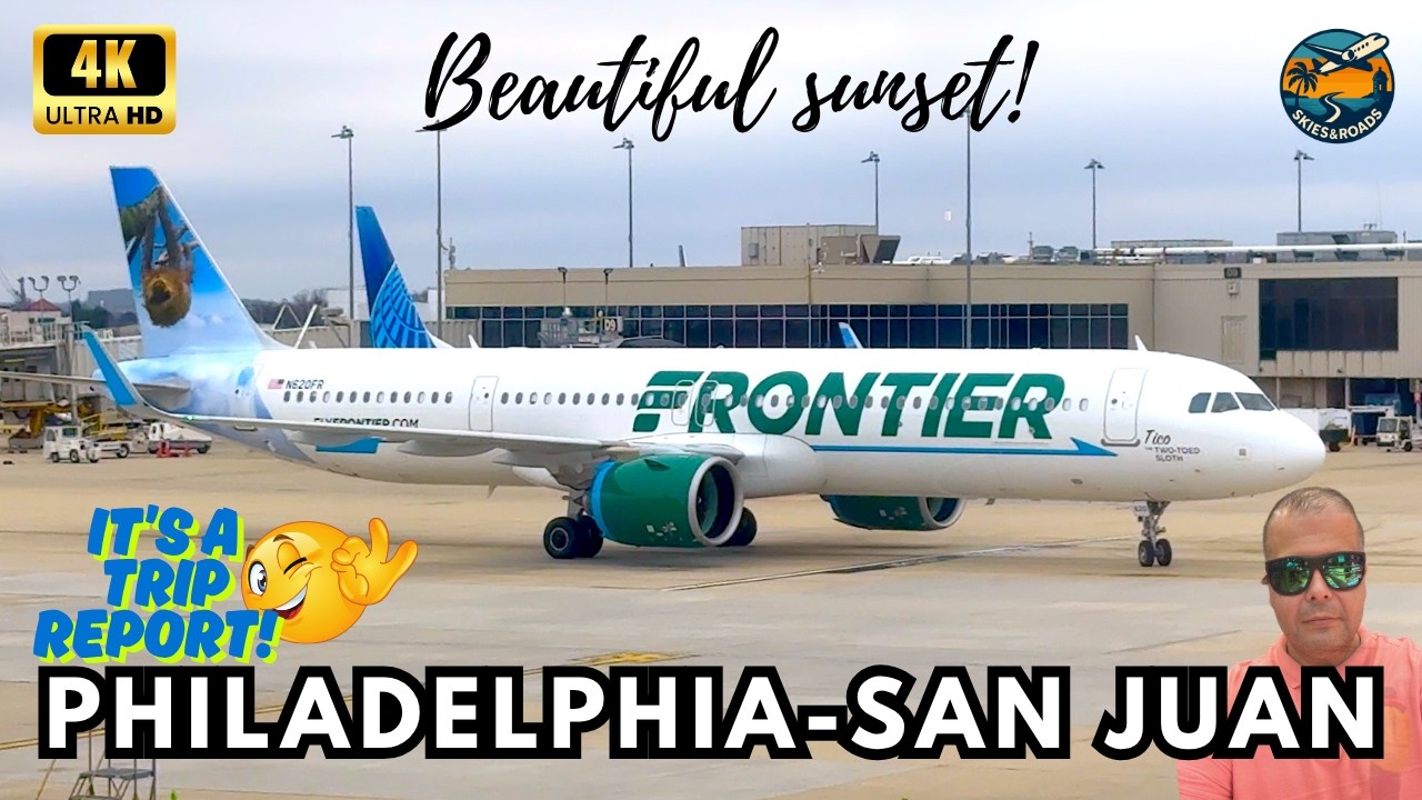 4K TRIP REPORT A321neo: Turbulence, Fast Flight & Stunning Landing in San Juan - PHL to SJU