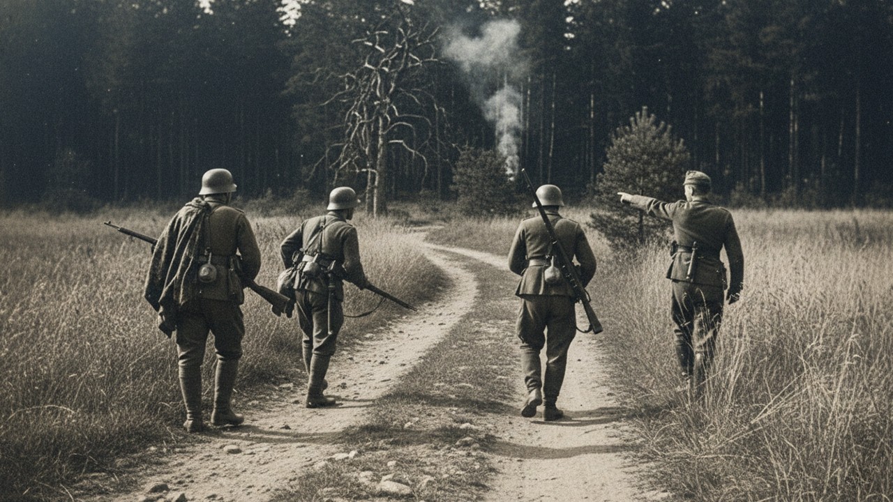 Německá hlídka spatřila nad lesem kouř – netušila, že ji vede přímo do pasti!