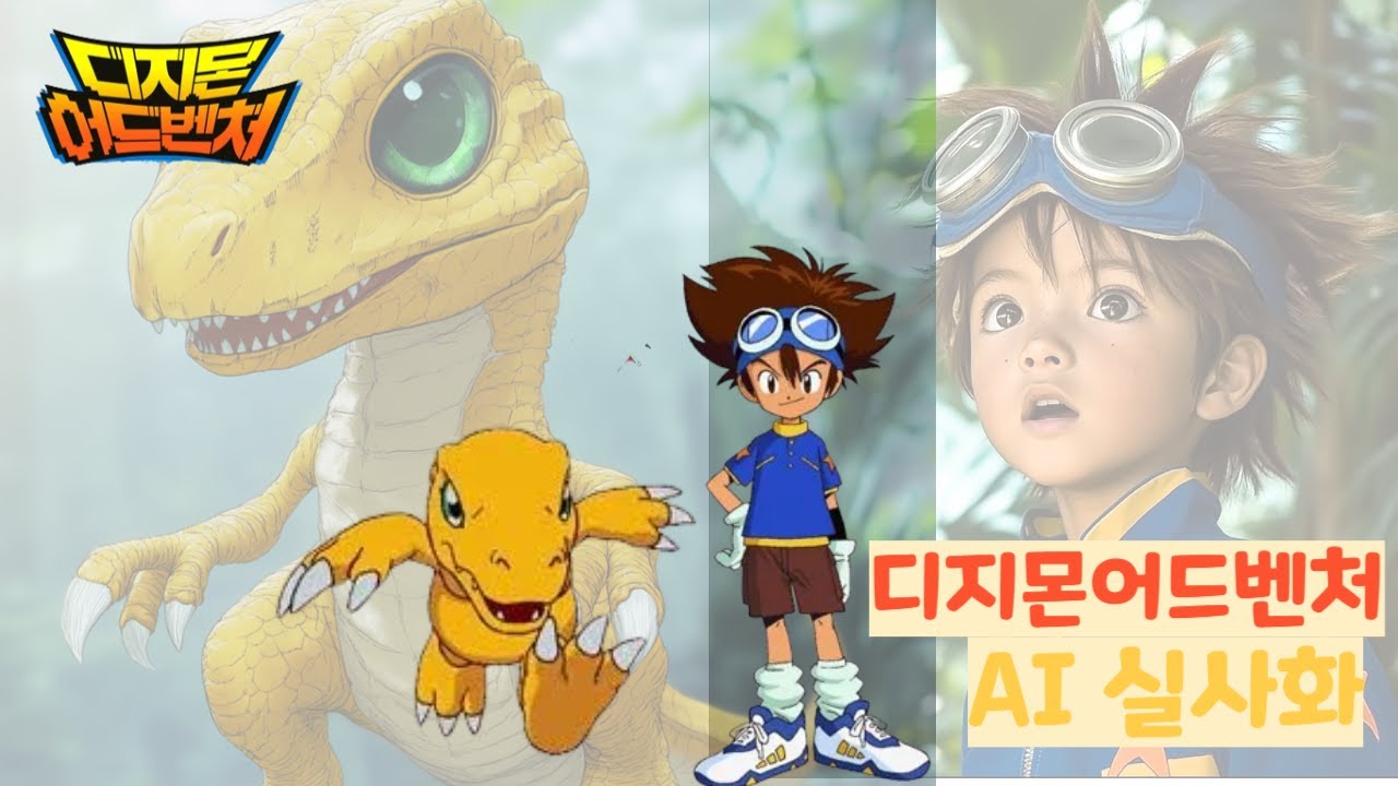 디지몬 어드벤처 주인공 실사화 버전! AI가 그려낸 모습 [Digimon Real Life] - YouTube