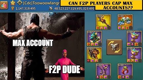 Lords Mobile -  F2P VS TITAN -  Can F2P players cap MAX ACCOUNTS???  - KvK action!