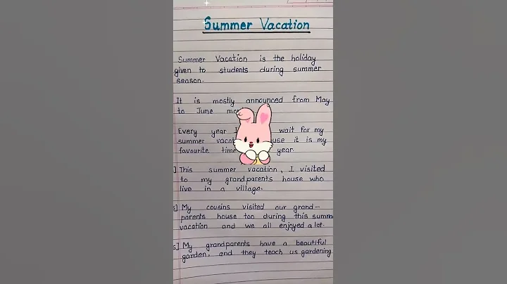 Write 10 lines on summer vacation | English essay #youtube  #englishessay #viral #yt #summer - DayDayNews