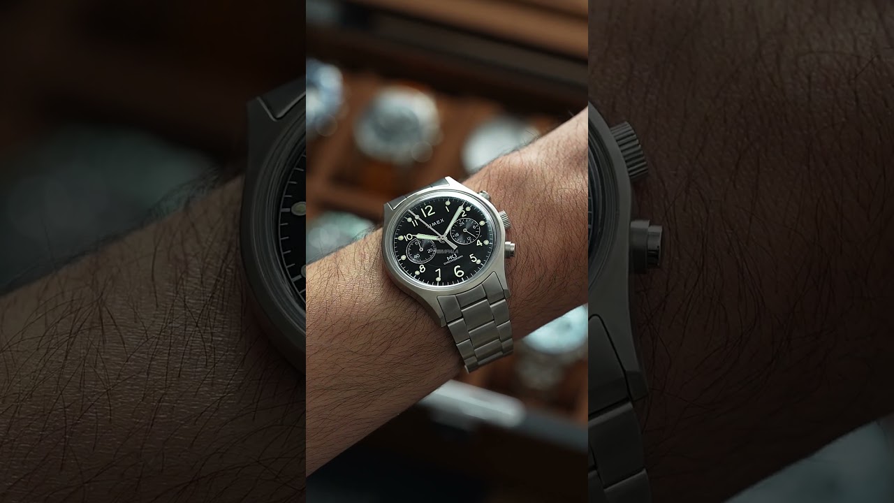 Relógio Timex MK1 Chronograph TW2Y71000 Couro Militar - Relojoaria