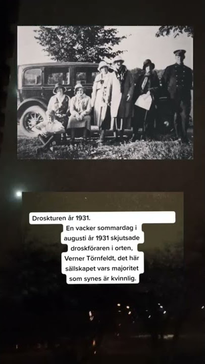 Droskturen år 1931.                                              En vacker sommardag i augusti år 1