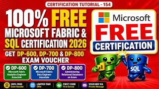 100% FREE Microsoft Fabric & SQL Certification 2026 | Get DP-600, DP-700 & DP-800 Exam Voucher #free