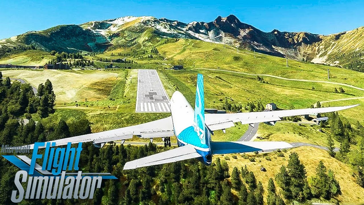 Landing Big Planes at Courchevel Airport! | Microsoft Flight Simulator ...