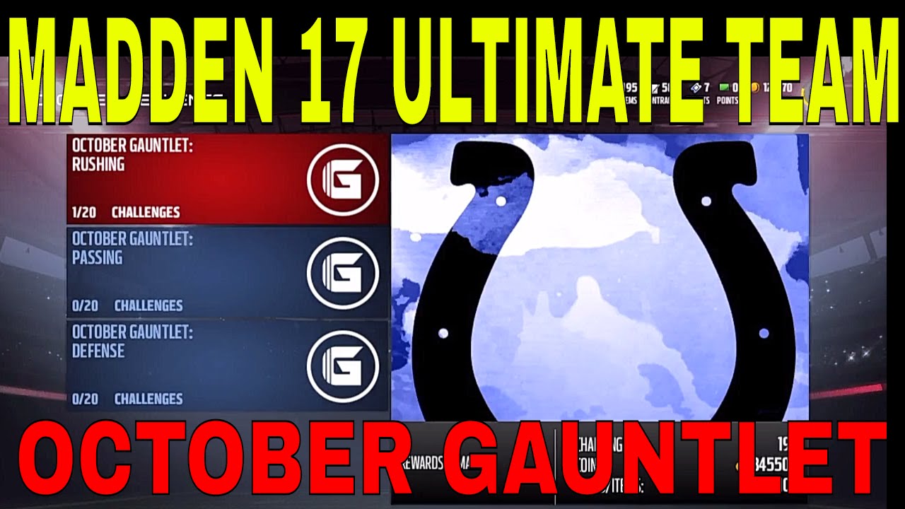 *HOW TO* MADDEN 17 ULTIMATE TEAM *NEW* OCTOBER GAUNTLET