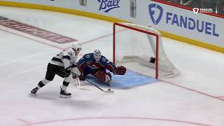 Quinton Byfield gets robbed by Scott Wedgwood on the penalty shot.