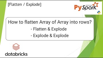 14. Databricks | Pyspark: flatten Array of Array into rows  | #pyspark PART 14
