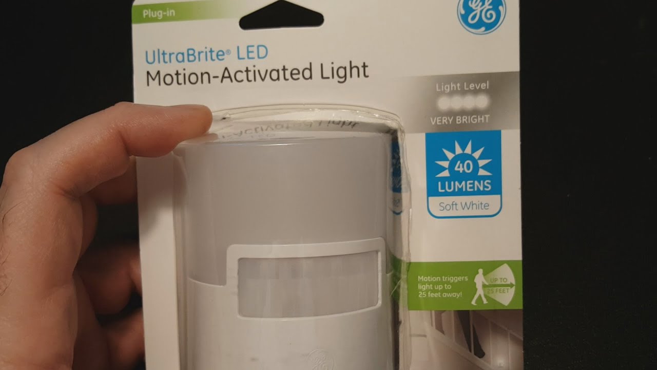 GE UltraBrite Motion Activated LED Night Light, Silver