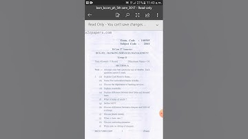 B.Com Banking Services Management 2017 5th Semester Question Paper