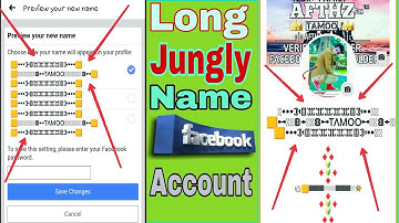 How To Create Jugli Long Stylish Name Facebook Account 2020 | Jugli Name Fb Id || Tamoo Creations ||