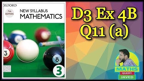 Q11(a) || Ex-4B || NSM || D3 || Indices and standard form || O