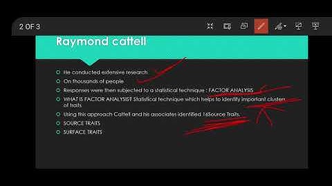 Raymond cattell: trait theory
