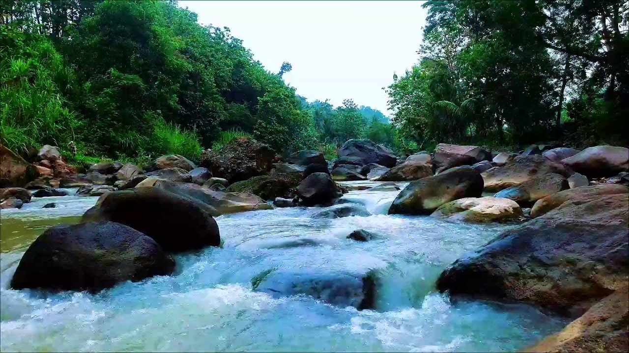 Deep Sleep River Sounds Flowing Gently Past Soft Sand and Rounded Stones