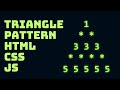 #57 Pyramid Of Odd Numbers And Asterisks | HTML CSS JS | ASMR | THINHPHAM