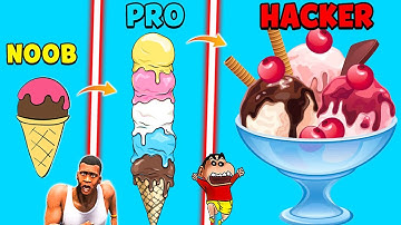 SHINCHAN UPGRADE NOOB ICECREAM TO GOOD Level In Idle ICECREAM WORKSHOP with Chop | Dream Squad Op