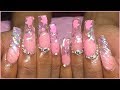 How To: Kawaii Sweet Pink JELLY Unicorn Glitter CURVE Nails 🦄