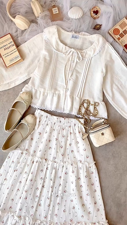 rekomendasi blouse rok korean style aesthetic (link di bio no 77 & 78) #blouse #ootd #outfitideas