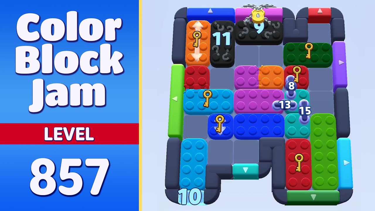 Color Block Jam Level 857 | Every Puzzle Solved! 🎯 - YouTube