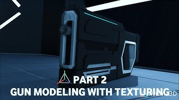 GUN MODELING WITH TAXURING PART 2 || How To Make Futuristic Laser Gun || 3D Modeling Tutorial.