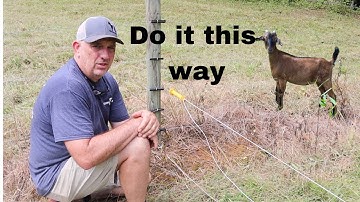 Farmer explains his rotational grazing fence set up for Kiko goats. #goat #fencing