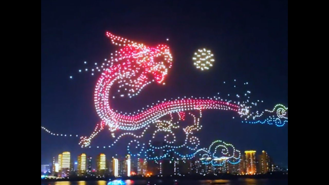 Drone Show Shanghai Chinese New Year Drone Show Shanghai Chinese New Year
